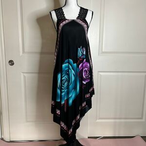 Women's Tank top Style Slip Dress Sz. XXL Asymmetrical Handkerchief Hemline
